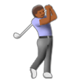🏌🏾‍♂️ Emoji Hombre Jugando Al Golf: Tono De Piel Oscuro Medio en Samsung Experience 8.0.