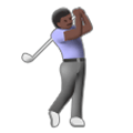 Émoji 🏌🏿‍♂️ Golfeur : Peau Foncée sur Samsung Experience 8.0.
