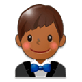 🤵🏾 Emoji Persona Con Esmoquin: Tono De Piel Oscuro Medio en Samsung Experience 8.0.