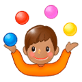 🤹🏽‍♂️ Emoji Jongleur: mittlere Hautfarbe Samsung Experience 8.0.