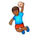 🤾🏾‍♂️ Emoji Jogador De Handebol: Pele Morena Escura na Samsung Experience 8.0.