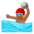 🤽🏾‍♂️ Emoji Homem Jogando Polo Aquático: Pele Morena Escura na Samsung Experience 8.0.