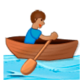 🚣🏽‍♂️ Emoji Hombre Remando En Un Bote: Tono De Piel Medio en Samsung Experience 8.0.