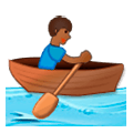 🚣🏾‍♂️ Emoji Hombre Remando En Un Bote: Tono De Piel Oscuro Medio en Samsung Experience 8.0.