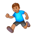 🏃🏽‍♂️ Emoji Hombre Corriendo: Tono De Piel Medio en Samsung Experience 8.0.