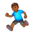 🏃🏾‍♂️ Emoji Hombre Corriendo: Tono De Piel Oscuro Medio en Samsung Experience 8.0.