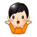 🤷🏻‍♂️ Emoji Homem Dando De Ombros: Pele Clara na Samsung Experience 8.0.