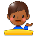 💁🏾‍♂️ Emoji Homem Com A Palma Virada Para Cima: Pele Morena Escura na Samsung Experience 8.0.