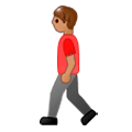 🚶🏽‍♂️ Emoji Homem Andando: Pele Morena na Samsung Experience 8.0.