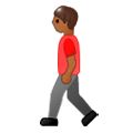 🚶🏾‍♂️ Emoji Hombre Caminando: Tono De Piel Oscuro Medio en Samsung Experience 8.0.