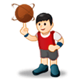 ⛹🏻‍♂️ Emoji Homem Jogando Basquete: Pele Clara na Samsung Experience 8.0.