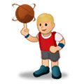 ⛹🏼‍♂️ Emoji Hombre Botando Un Balón: Tono De Piel Claro Medio en Samsung Experience 8.0.