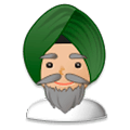 👳🏼 Emoji Person mit Turban: mittelhelle Hautfarbe Samsung Experience 8.0.