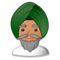 👳🏽 Emoji Person mit Turban: mittlere Hautfarbe Samsung Experience 8.0.
