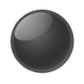 Émoji ⚫ Disque Noir sur Samsung Experience 8.0.