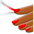 💅🏾 Emoji Pintarse Las Uñas: Tono De Piel Oscuro Medio en Samsung Experience 8.0.