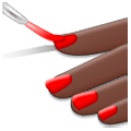 💅🏿 Emoji Pintarse Las Uñas: Tono De Piel Oscuro en Samsung Experience 8.0.