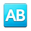 🆎 Emoji Großbuchstaben AB in rotem Quadrat Samsung Experience 8.0.