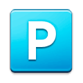 🅿️ Emoji Großbuchstabe P in blauem Quadrat Samsung Experience 8.0.