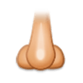 👃🏼 Emoji Nariz: Pele Morena Clara na Samsung Experience 8.0.