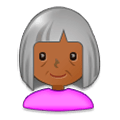 👵🏾 Emoji Idosa: Pele Morena Escura na Samsung Experience 8.0.