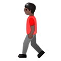 🚶🏿 Emoji Persona Caminando: Tono De Piel Oscuro en Samsung Experience 8.0.