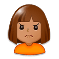 Emoji 🙍🏽 Persona Corrucciata: Carnagione Olivastra su Samsung Experience 8.0.