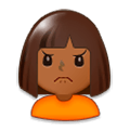 🙍🏾 Emoji Franzindo A Sobrancelha: Pele Morena Escura na Samsung Experience 8.0.