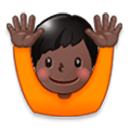 🙌🏿 Emoji Manos Levantadas Celebrando: Tono De Piel Oscuro en Samsung Experience 8.0.