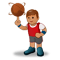 Emoji ⛹🏽 Persona Che Fa Rimbalzare Una Palla: Carnagione Olivastra su Samsung Experience 8.0.