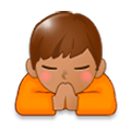 🙏🏽 Emoji Manos En Oración: Tono De Piel Medio en Samsung Experience 8.0.