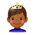 🤴🏾 Emoji Príncipe: Tono De Piel Oscuro Medio en Samsung Experience 8.0.