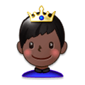 🤴🏿 Emoji Príncipe: Tono De Piel Oscuro en Samsung Experience 8.0.
