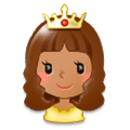 Émoji 👸🏽 Princesse : Peau Légèrement Mate sur Samsung Experience 8.0.