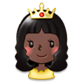 Émoji 👸🏿 Princesse : Peau Foncée sur Samsung Experience 8.0.