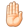 🤚🏻 Emoji erhobene Hand von hinten: helle Hautfarbe Samsung Experience 8.0.