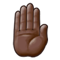 🤚🏿 Emoji Dorso Da Mão Levantado: Pele Escura na Samsung Experience 8.0.