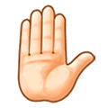 ✋🏻 Emoji erhobene Hand: helle Hautfarbe Samsung Experience 8.0.