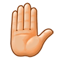✋🏼 Emoji Mão Levantada: Pele Morena Clara na Samsung Experience 8.0.