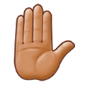 ✋🏽 Emoji Mano Levantada: Tono De Piel Medio en Samsung Experience 8.0.