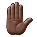 Emoji ✋🏿 Mano Alzata: Carnagione Scura su Samsung Experience 8.0.