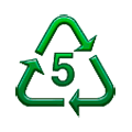 Emoji ♷ Simbolo di riciclaggio della plastica tipo -5 su Samsung Experience 8.0.