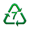 Emoji ♹ Simbolo di riciclaggio della plastica tipo -7 su Samsung Experience 8.0.
