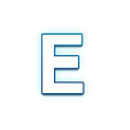 🇪 Emoji Indicador regional Símbolo Letra E en Samsung Experience 8.0.