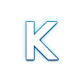 Emoji 🇰 Lettera simbolo indicatore regionale K su Samsung Experience 8.0.