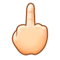 🖕🏻 Emoji Dedo Corazón Hacia Arriba: Tono De Piel Claro en Samsung Experience 8.0.