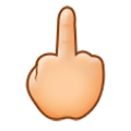 🖕🏼 Emoji Dedo Corazón Hacia Arriba: Tono De Piel Claro Medio en Samsung Experience 8.0.