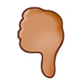 🖓🏽 Emoji Gesto «Pulgar hacia abajo»: Tono De Piel Medio en Samsung Experience 8.0.