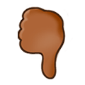 🖓🏾 Emoji Gesto «Pulgar hacia abajo»: Tono De Piel Oscuro Medio en Samsung Experience 8.0.