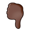 🖓🏿 Emoji Gesto «Pulgar hacia abajo»: Tono De Piel Oscuro en Samsung Experience 8.0.